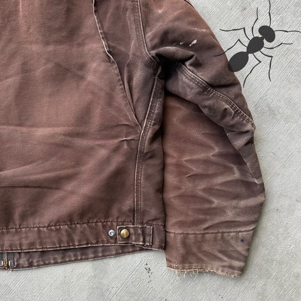 Carhartt J97 DKB faded brown Detroit work wear jacket - Picture 8 of 8